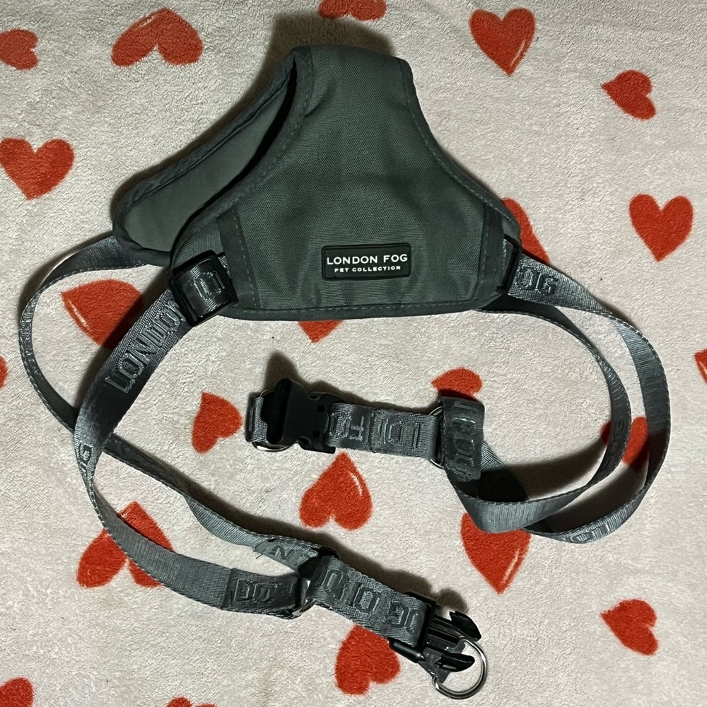 London Fog Gray Dog Harness